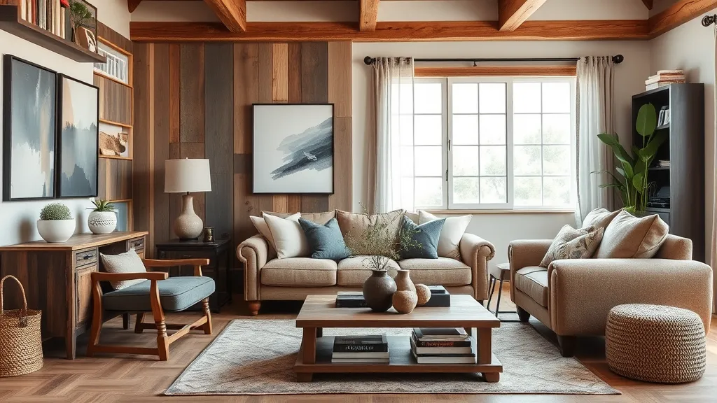 14 Rustic Living Room Decor Ideas That Blend Charm with Modern Elegance!
